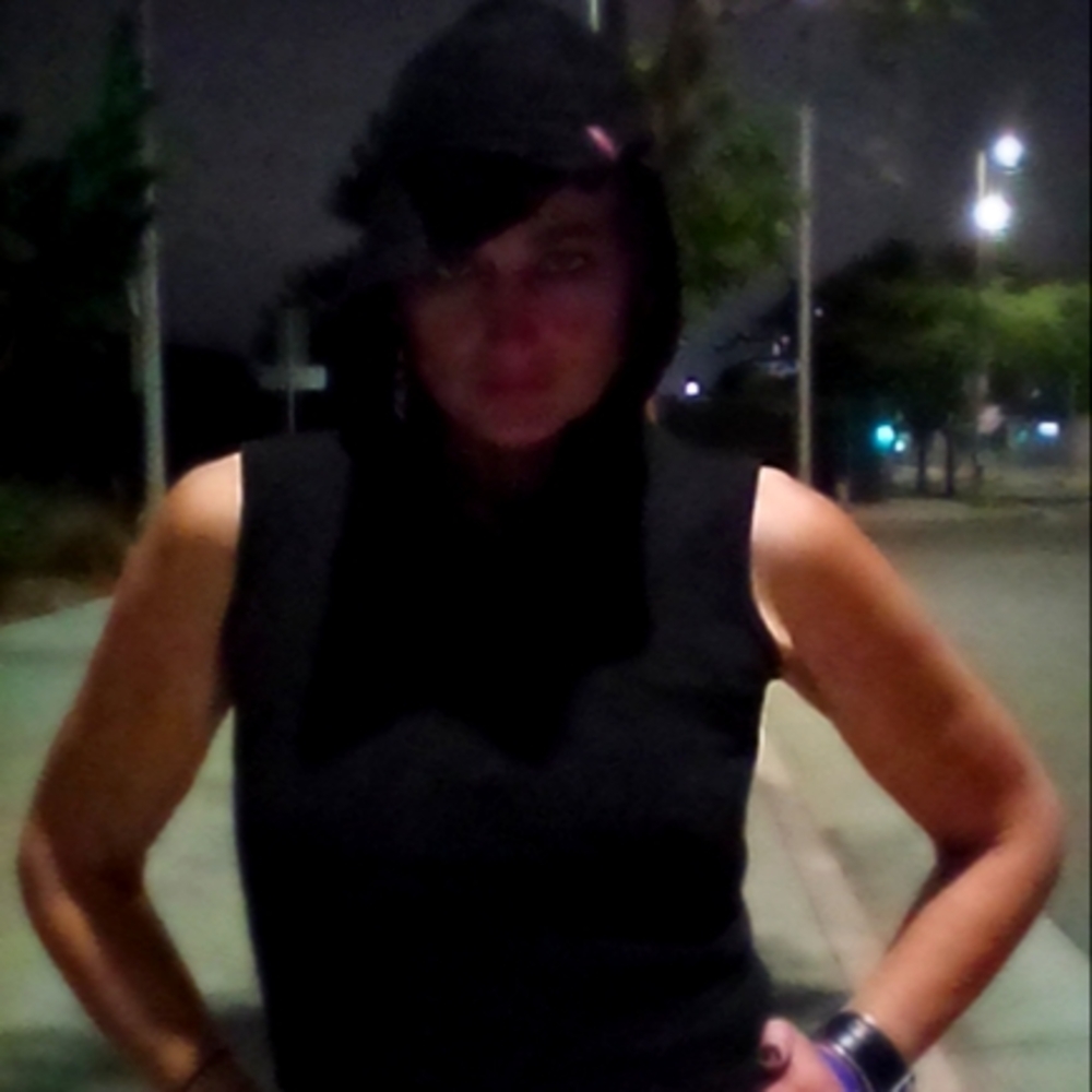 Solid Black,  sleeveless, hooded, tank Hardtail